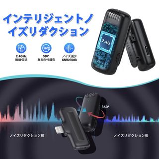 ピンマイク ワイヤレスマイク ビデオマイク マイク iPhone(マイク)