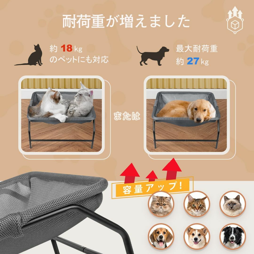 JUNSPOW 猫ハンモック【デブ猫のために特別に設計 】猫ベッド犬猫用ベッド