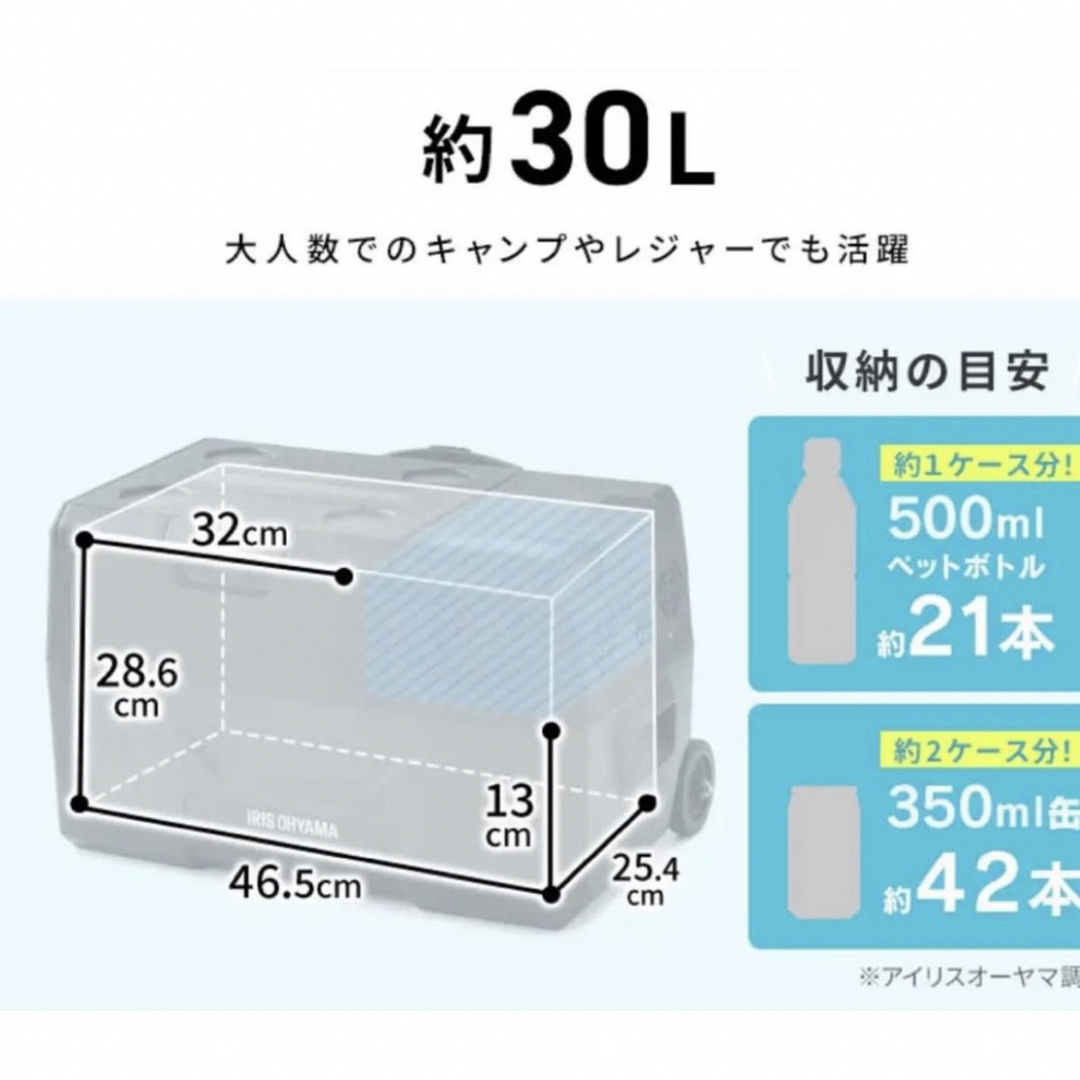 新品未使用　車載 冷蔵庫 30L アイリスオーヤマ 車用冷蔵庫 ポータブル冷蔵庫