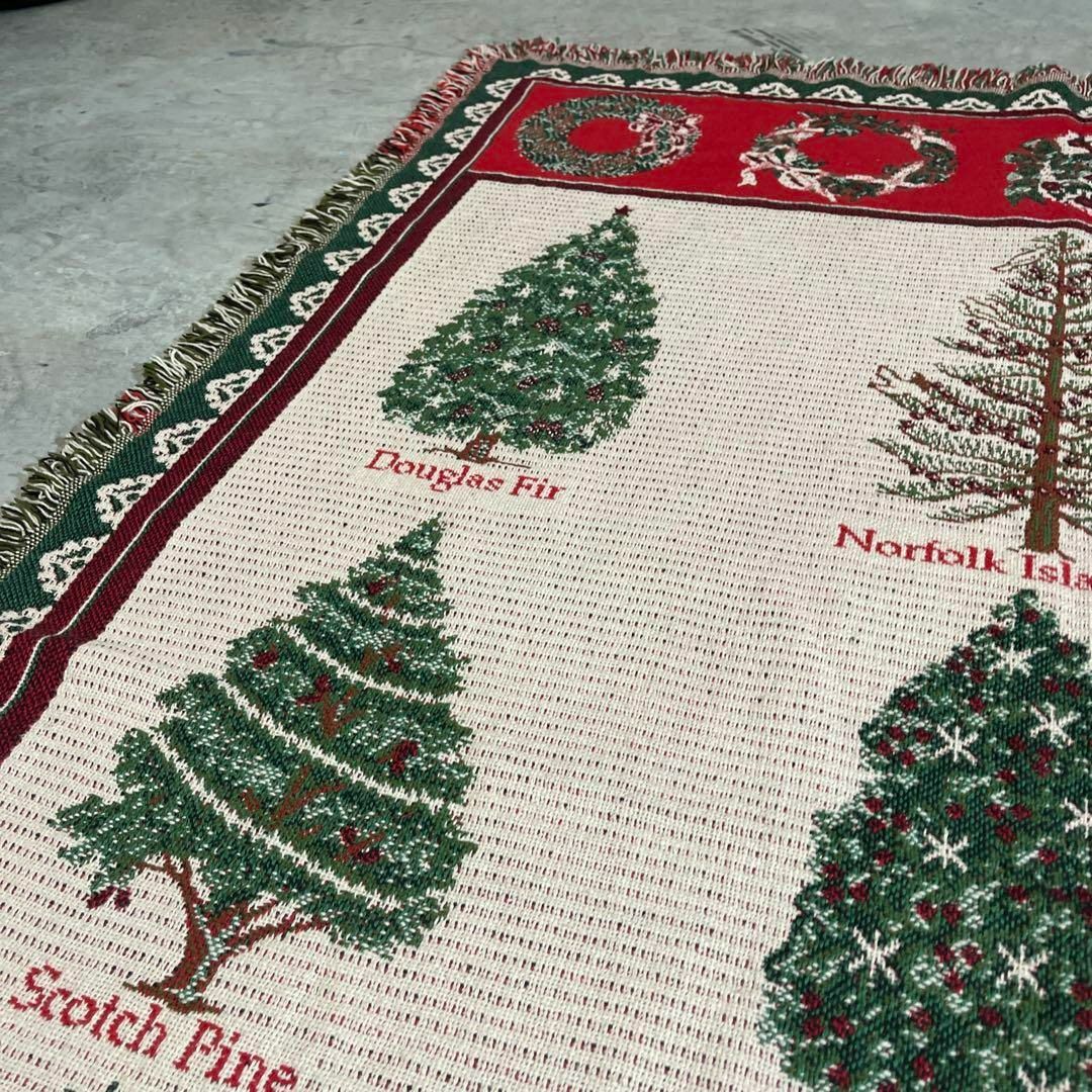 クリスマス　色々なツリー　マルチ・ソファーカバーラグ　167x121 6