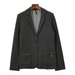 ウールリッチ(WOOLRICH)のWOOLRICH カジュアルジャケット XS 黒xオフホワイト(ボーダー) 【古着】【中古】(テーラードジャケット)