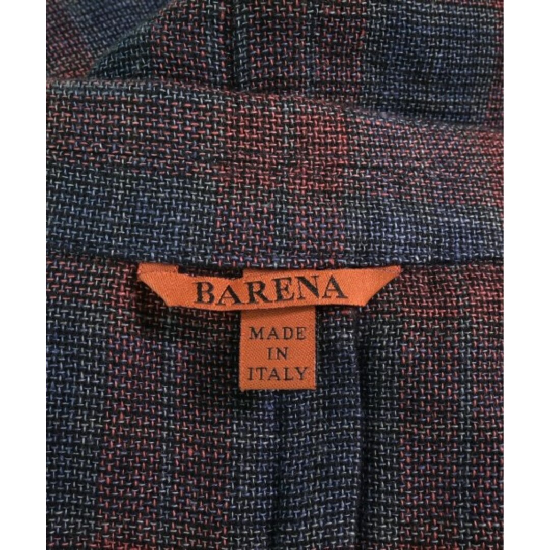 BARENA(バレナ)のBARENA バレナ カジュアルジャケット 56(XXL位) 赤x黒(チェック) 【古着】【中古】 メンズのジャケット/アウター(テーラードジャケット)の商品写真