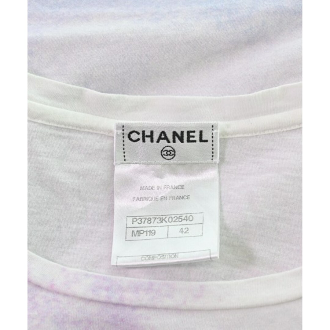 CHANEL シャネル Tシャツ・カットソー 42(M位) 白x紫系x黒等