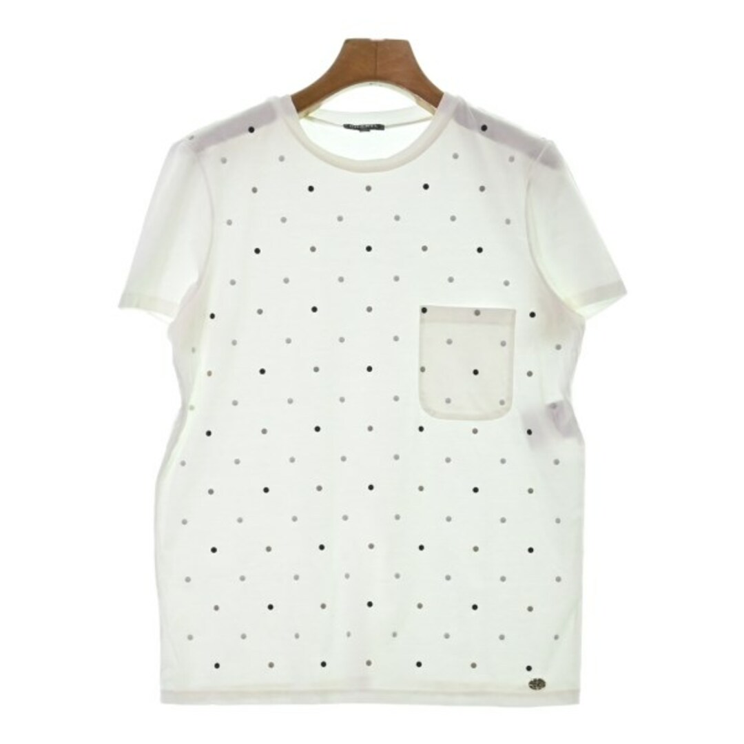 CHANEL Tシャツ・カットソー 40(M位) 白x黒xベージュ等(ドット)