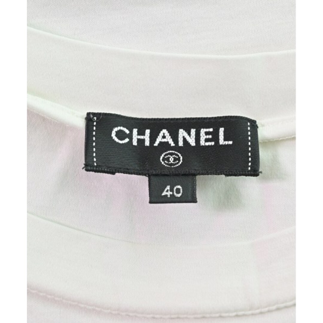 CHANEL(シャネル)のCHANEL Tシャツ・カットソー 40(M位) 白x黒xベージュ等(ドット) 【古着】【中古】 レディースのトップス(カットソー(半袖/袖なし))の商品写真