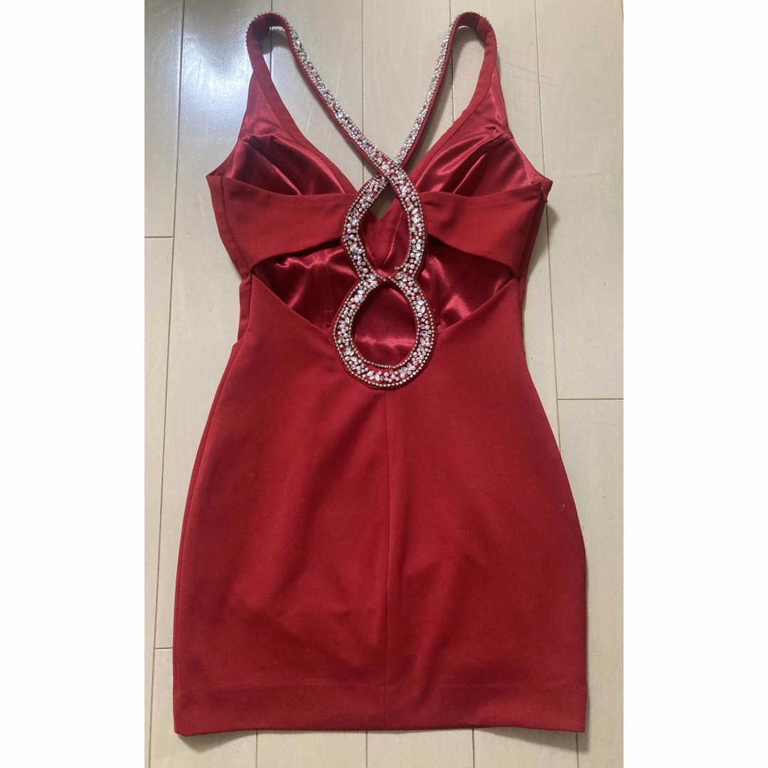 キャバクラドレス/赤 レディースのフォーマル/ドレス(ミニドレス)の商品写真