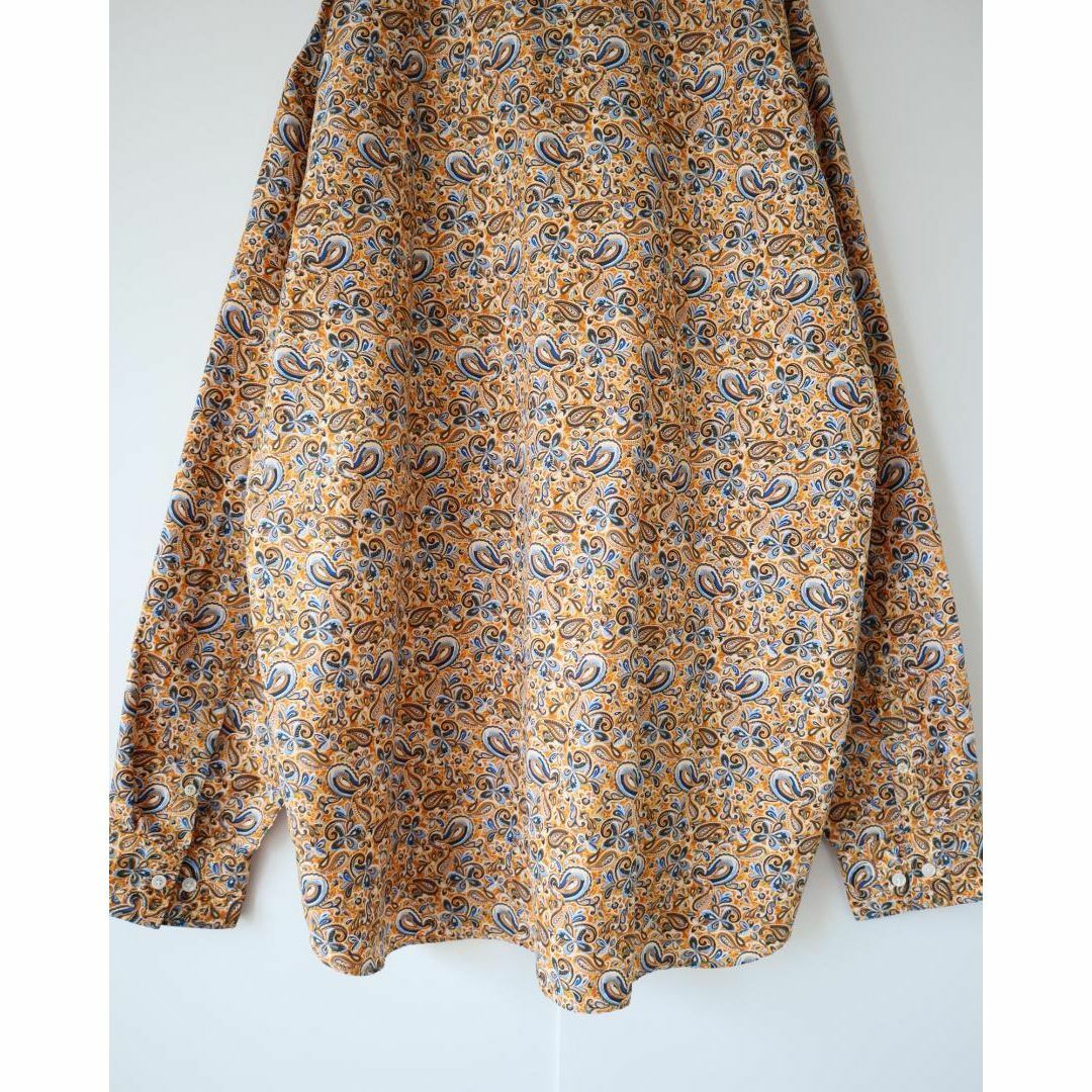 ART VINTAGE(アートヴィンテージ)の【vintage】ペイズリー柄 オーバーサイズ 長袖シャツ イエロー 4XL メンズのトップス(シャツ)の商品写真