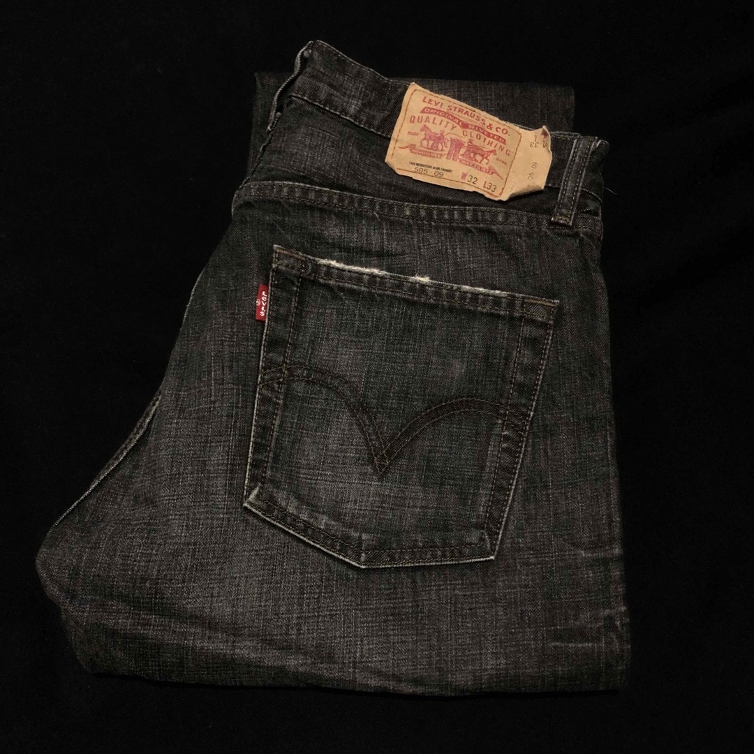 Levi'sリーバイス 501 ブラックデニム W32 / ヒゲ ハチノス 加工