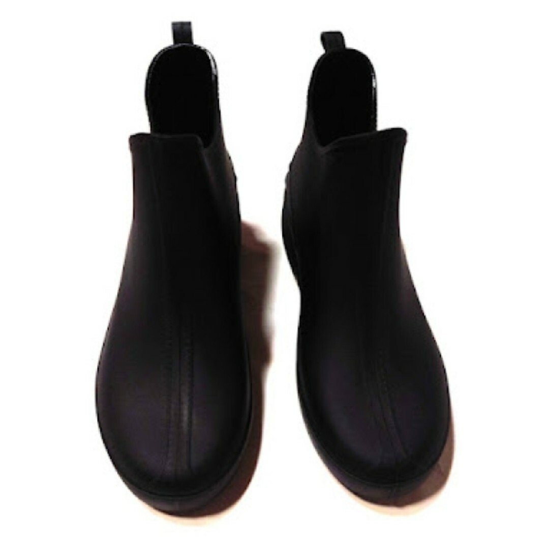黒 39 レインブーツ ショート ガーデニング 滑り止め 雨靴 災害避難 対策 レディースの靴/シューズ(レインブーツ/長靴)の商品写真