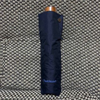 紳士傘 Paul Stuart ポールスチュアート USED品 ダークネイビー ピンストライプ グラス骨 シンプル 特大 大きめ 75cm S S9817