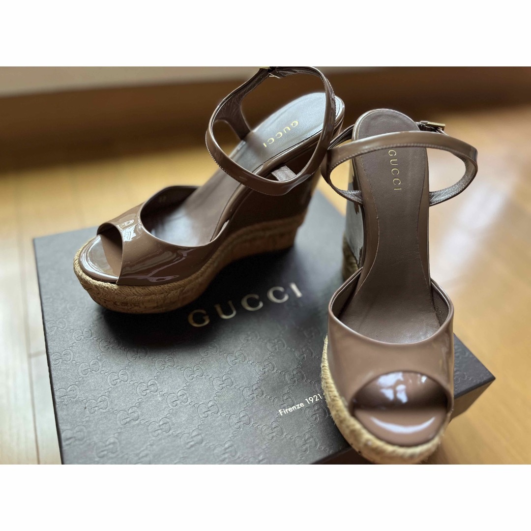 Gucci(グッチ)の☆GUCCI ウェッジソールサンダル☆╰(*´︶`*)╯♡ レディースの靴/シューズ(サンダル)の商品写真