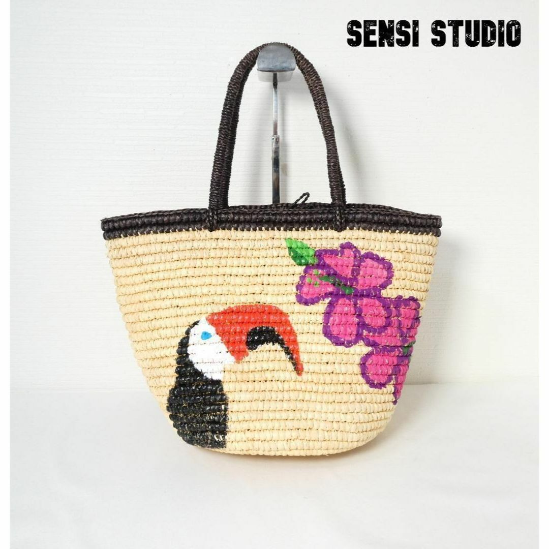 sensistudio トート ストロー バッグ