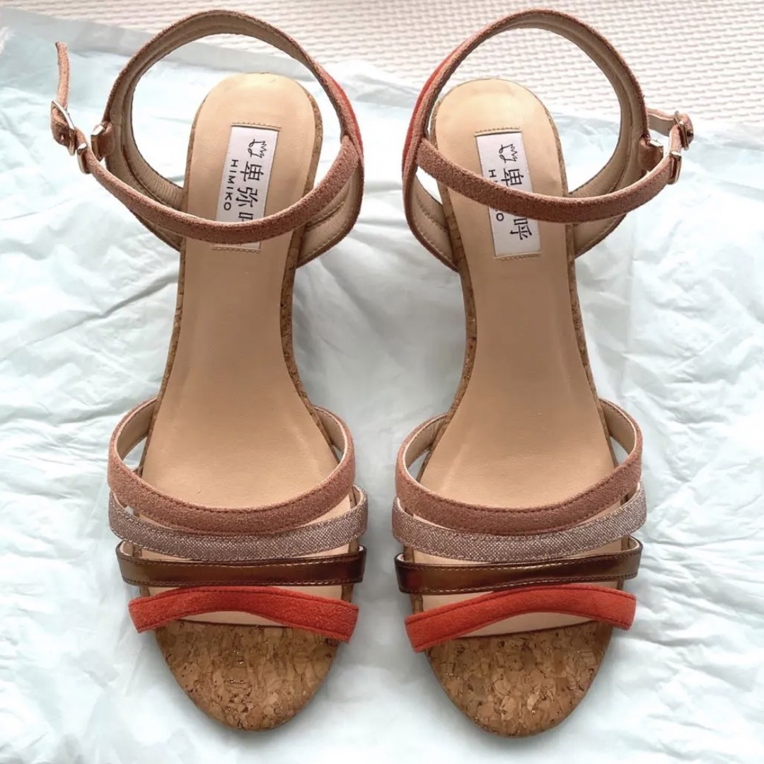 【美品】卑弥呼 ステンドグラヒール オレンジ 22.5cm