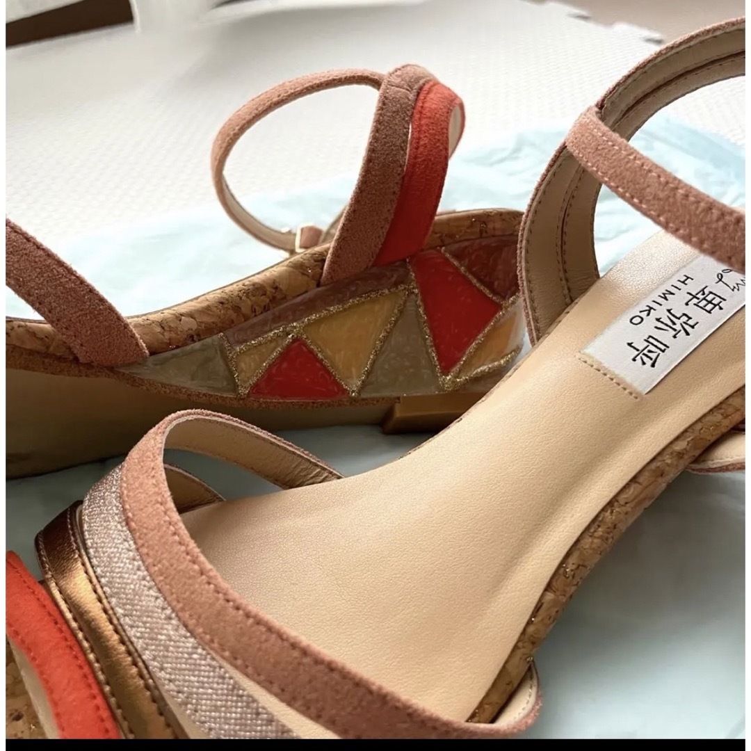 【美品】卑弥呼 ステンドグラヒール オレンジ 22.5cm