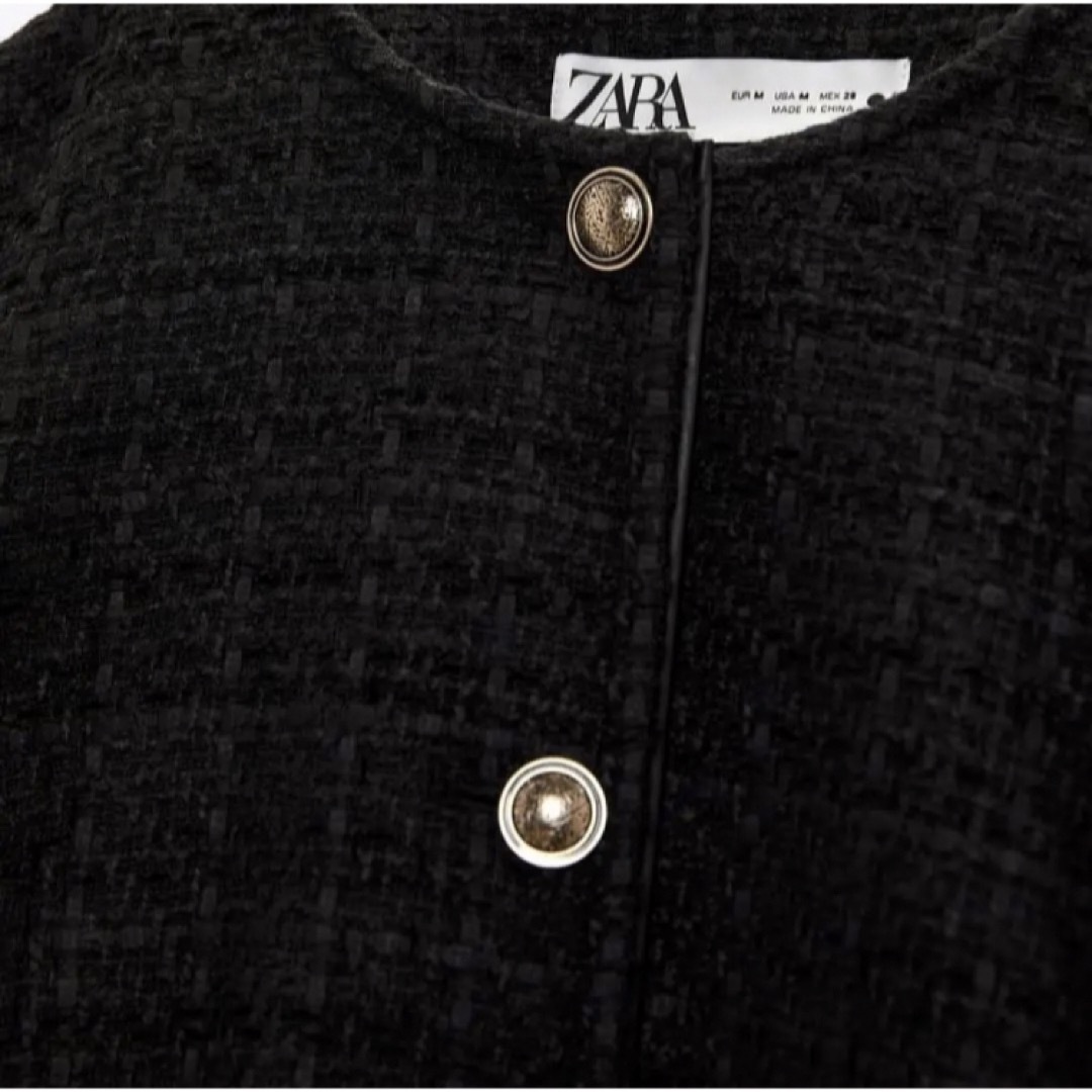 ZARA - ZARA ショートテクスチャージャケットの通販 by はなゆき ZARA - ZARA ショートテクスチャージャケットの通販 by はなゆき