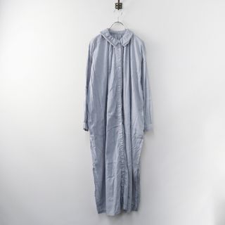 極美品 2022SS コレクションアイテム nest Robe ネストローブ リネン段染め 2枚襟ワンピース F/L.PEACH【2400012968417】