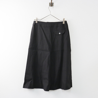 リゼッタ Lisette スカート 膝丈 ギャザ－ 刺繍 リネン 黒 *T304