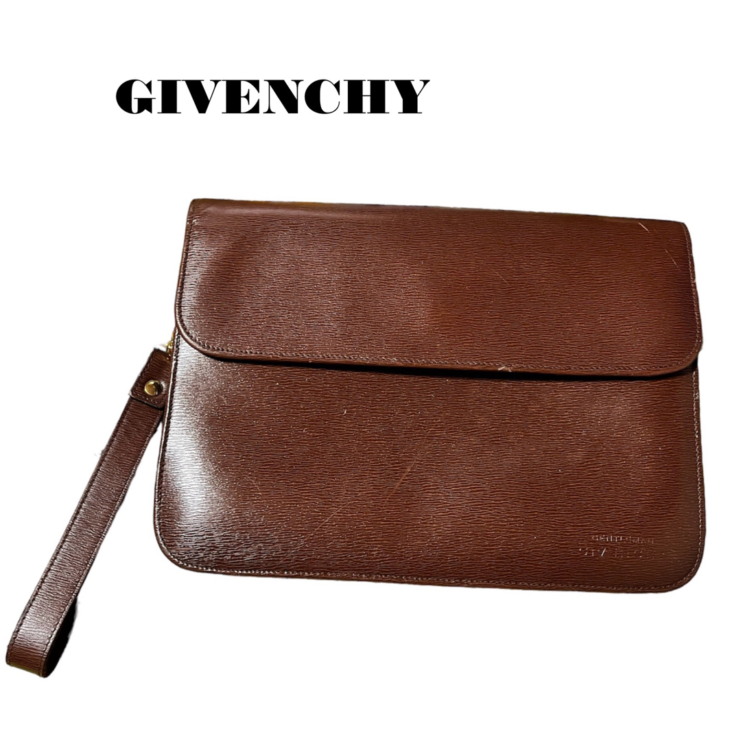 正規品 GIVENCHY clutch ジバンシー レザー クラッチバッグ-