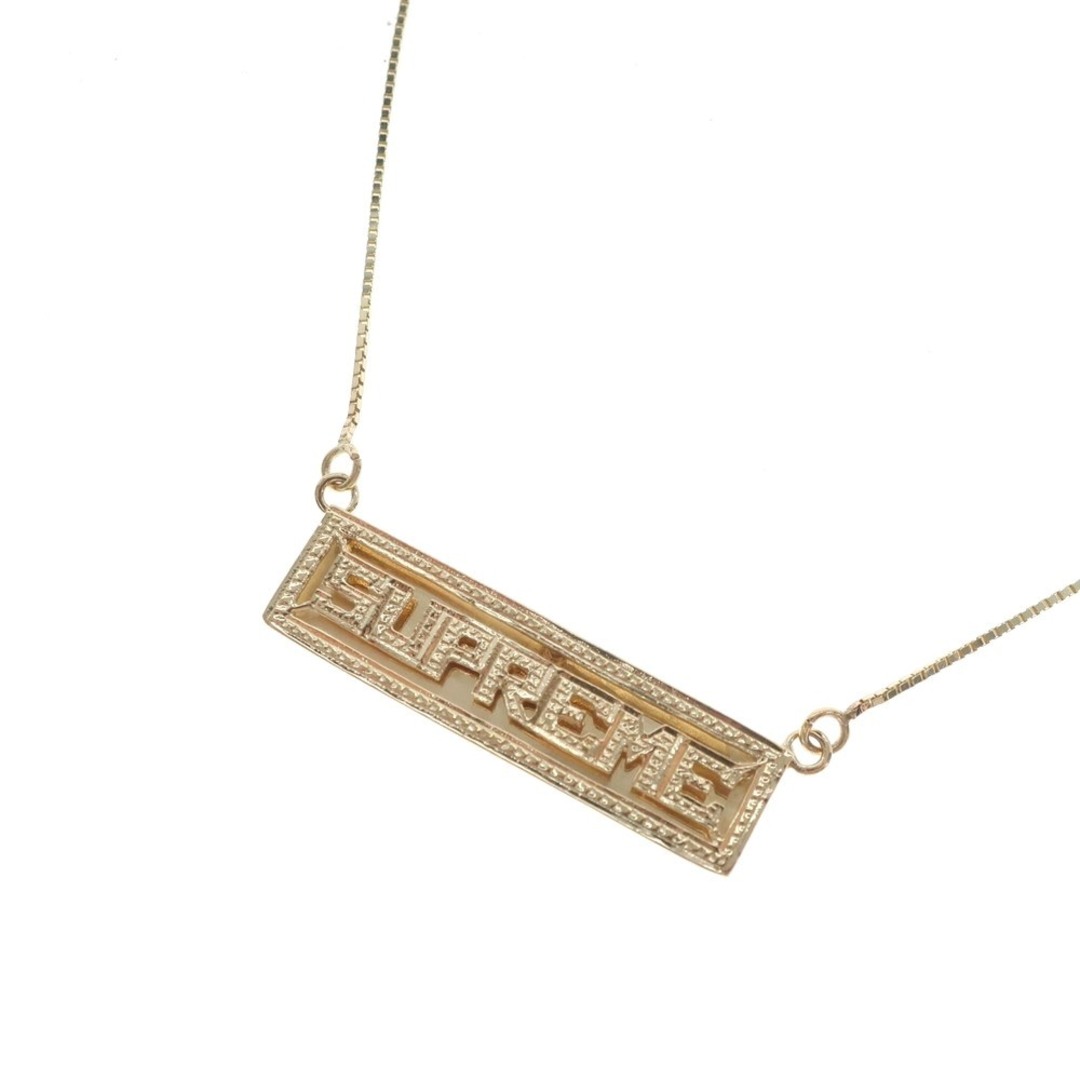 Supreme Name Plate 14K Gold Pendantネックレス