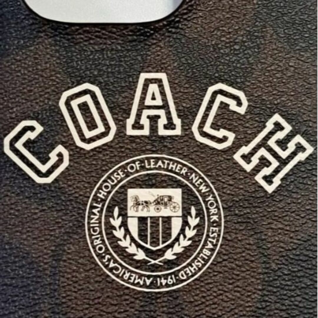 新品 COACH iPhoneケース ダークブラウン