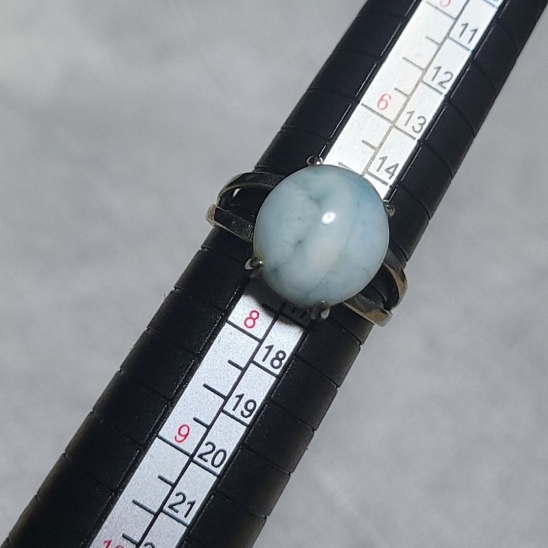 天然石 ラリマー リング 指輪 16号 メンズ レディース ブルー 希少 レディースのアクセサリー(リング(指輪))の商品写真