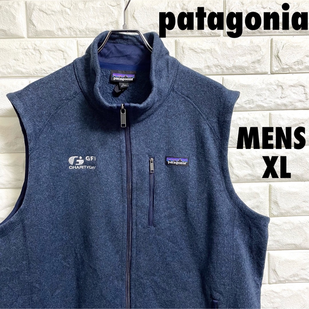 8UR98 patagonia パタゴニア セーターベスト 企業ロゴ 刺繍