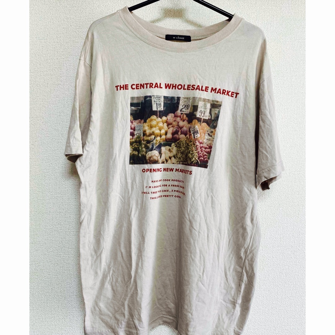 w closet(ダブルクローゼット)のダブルクローゼット　プリントTシャツ レディースのトップス(Tシャツ(半袖/袖なし))の商品写真