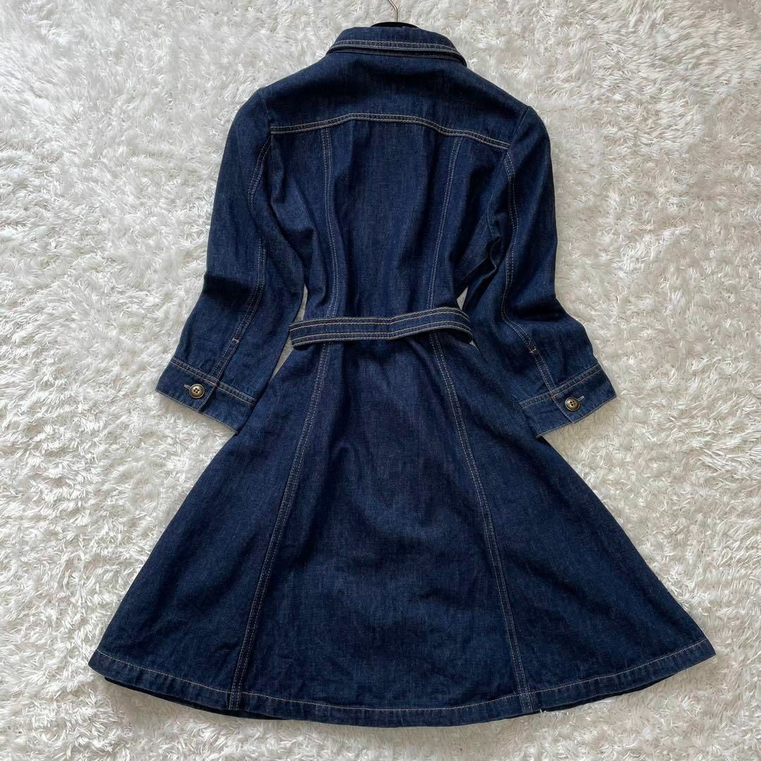 極美品✨ブルーレーベルクレストブリッジ ワンピース デニム ベルト 38