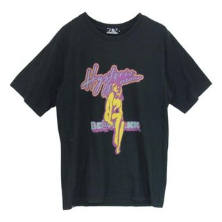 ヒステリックグラマー(HYSTERIC GLAMOUR)のHYSTERIC GLAMOUR ヒステリックグラマー 02202CT22 × MEDICOM TOY メディコムトイ ガールプリント 半袖 Tシャツ ブラック系 S【中古】(Tシャツ/カットソー(半袖/袖なし))