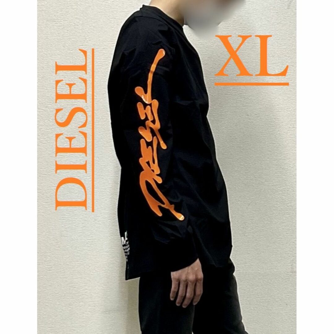 DIESEL - ディーゼル 長袖Tシャツ 1023 XLサイズ ブラック ロゴ