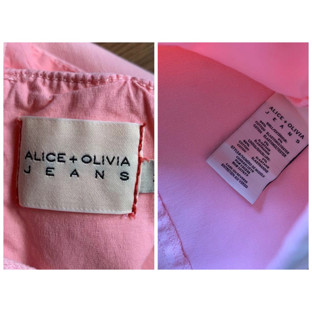 Alice+Olivia(アリスアンドオリビア)のsale❤️★Alice olive  新品　デニムピンク、白、緑ミニワンピース レディースのワンピース(ミニワンピース)の商品写真