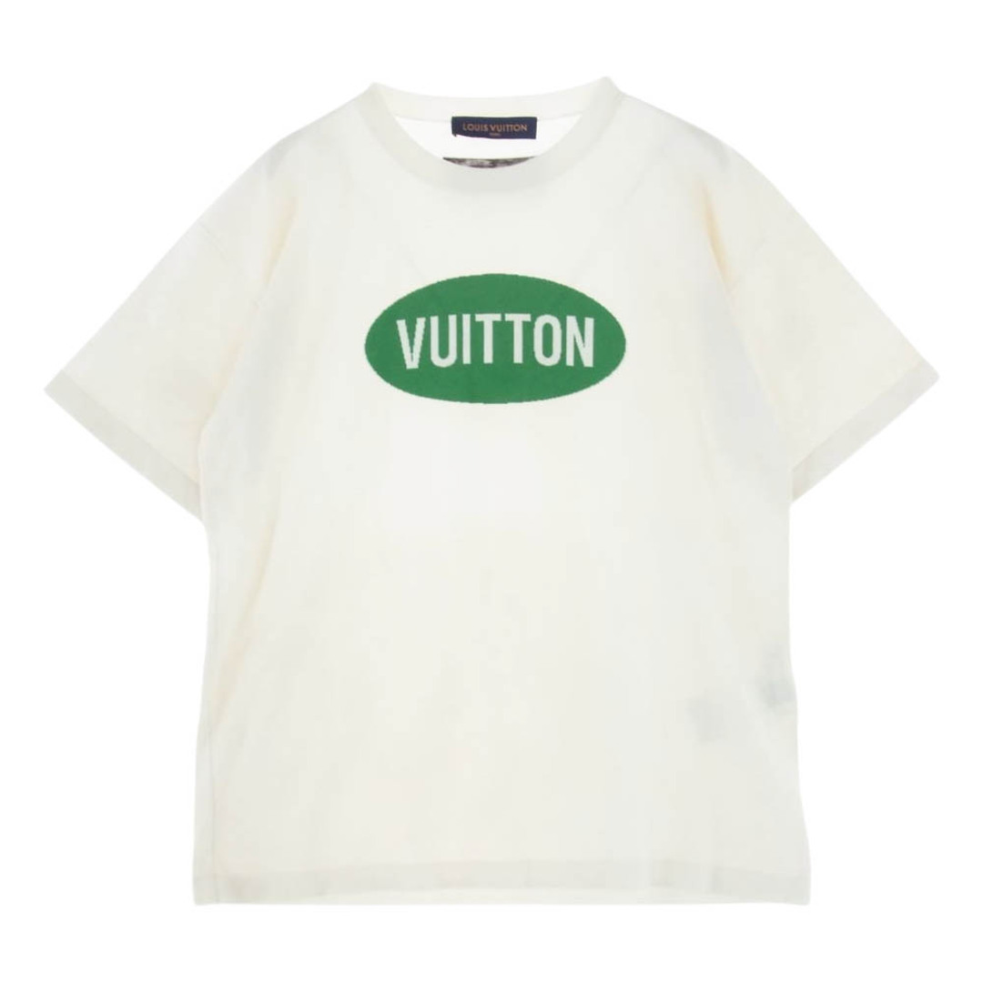 LOUIS VUITTON ルイ・ヴィトン ニット 22SS RM221 JS5 HMN81W エブリデイ LV クルーネック ニット 半袖 Tシャツ オフホワイト系 S