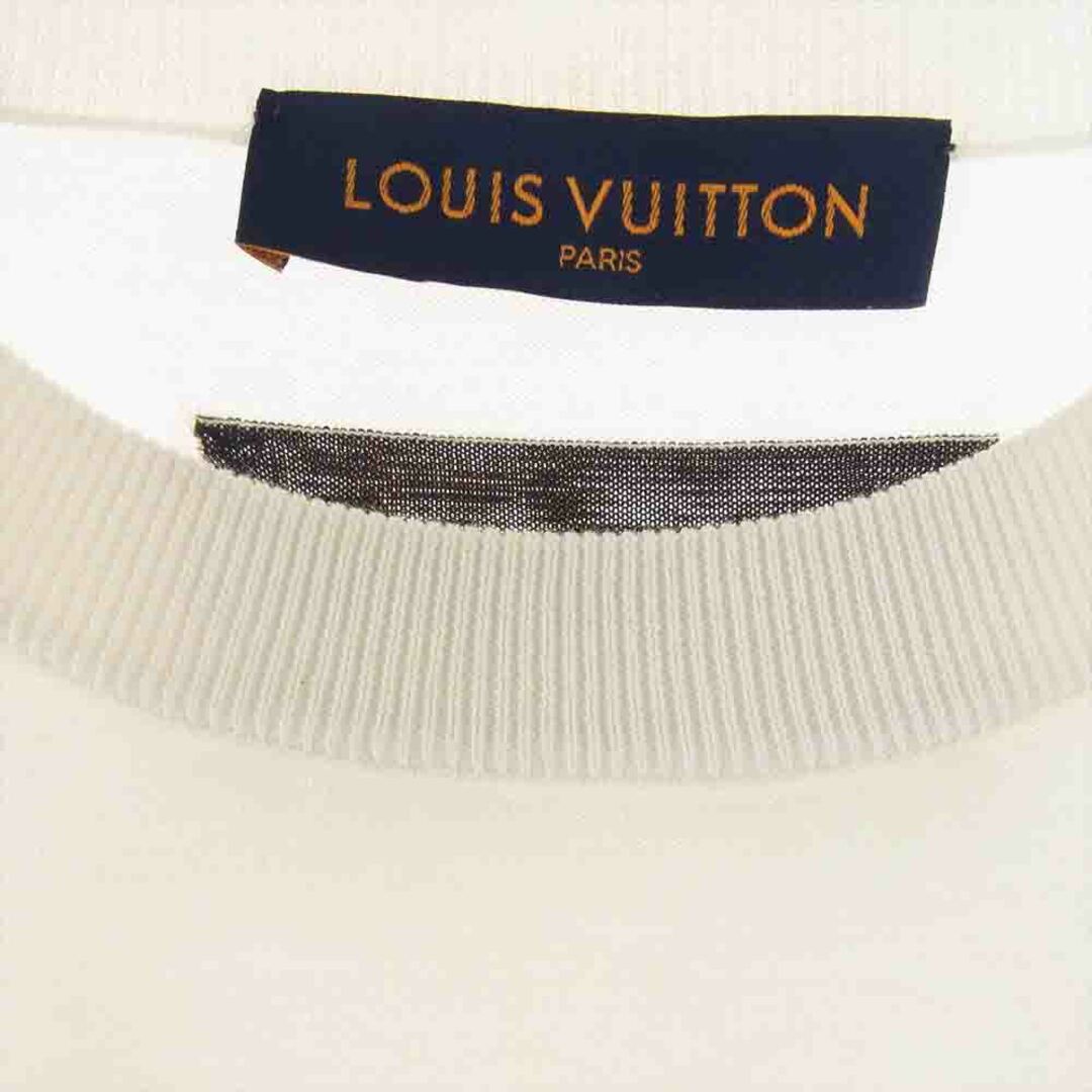 LOUIS VUITTON ルイ・ヴィトン ニット 22SS RM221 JS5 HMN81W エブリデイ LV クルーネック ニット 半袖 Tシャツ オフホワイト系 S