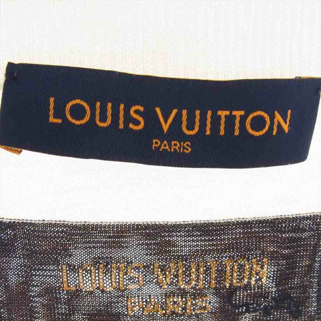 LOUIS VUITTON ルイ・ヴィトン ニット 22SS RM221 JS5 HMN81W エブリデイ LV クルーネック ニット 半袖 Tシャツ オフホワイト系 S