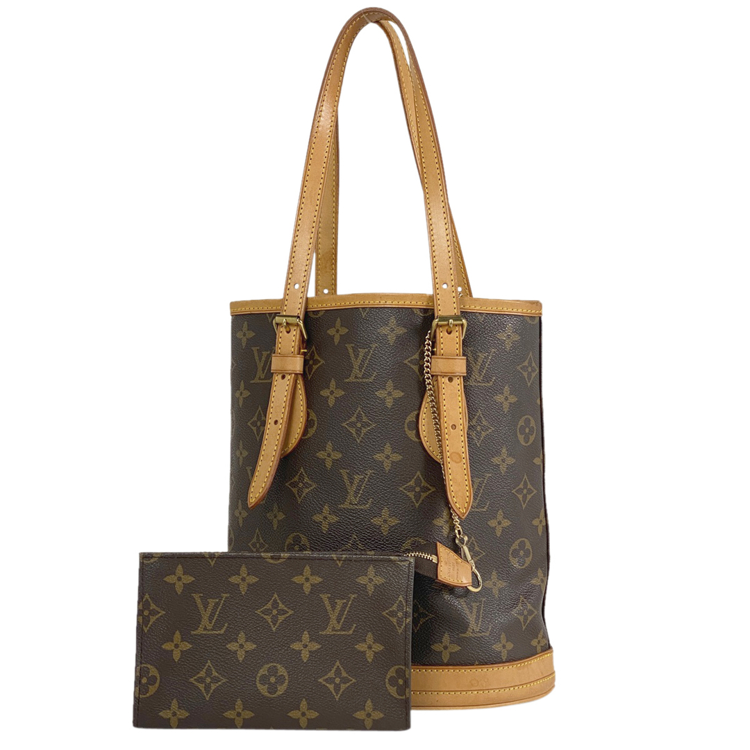 美品 LOUIS VUITTON マレ ダミエエベヌ トートバッグ プチバケット