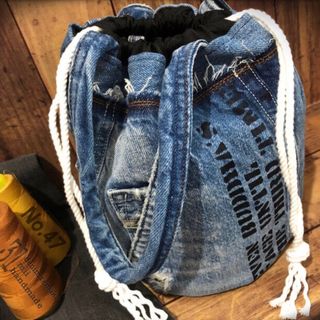 ディーゼル(DIESEL)の★美品★ハンドメイド★DIESELデニム使用ハンドバッグ(ハンドバッグ)