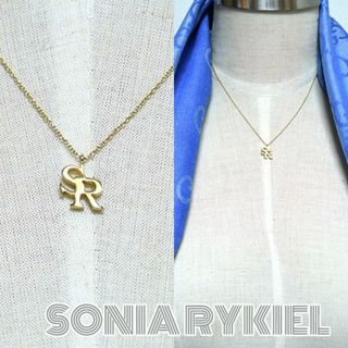 ソニアリキエル(SONIA RYKIEL)のソニアリキエル■美品　SRロゴネックレス　ゴールド　ペンダント　アクセサリ(ネックレス)