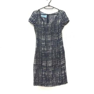 PRADA プラダ 総柄 ノースリーブ ワンピース レディース ブラック/ベージュ P306P S121 1D01