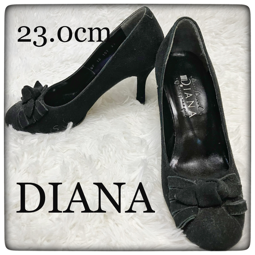 DIANA - 【美品】DIANA スエードパンプス リボン size23.0cmの通販 by ...