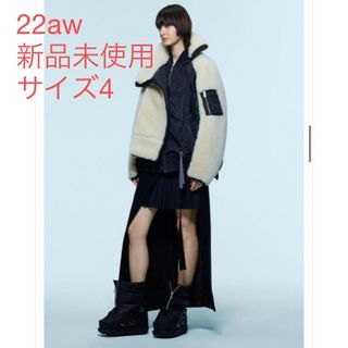 サカイ(sacai)のSacai ボア　ジャケット　ブルゾン　サイズ4 22aw 新品未使用　サカイ(ブルゾン)