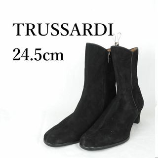 トラサルディ(Trussardi)のTRUSSARDI*トラサルディ*ショートブーツ*24.5cm*黒*B3244(ブーツ)