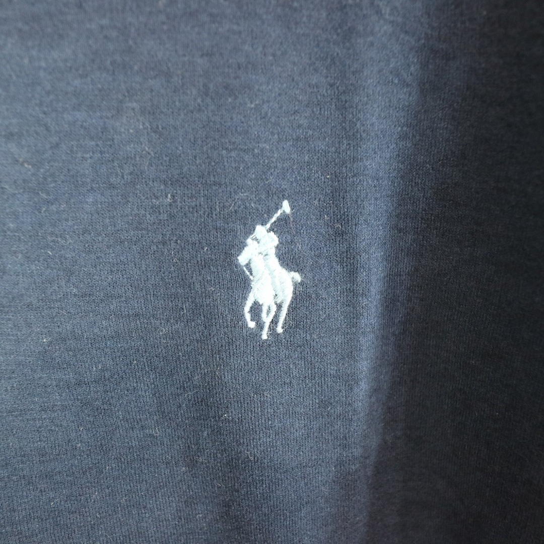 ポロバイラルフローレン スウェット 紺 スエードパッチ POLO ネイビー