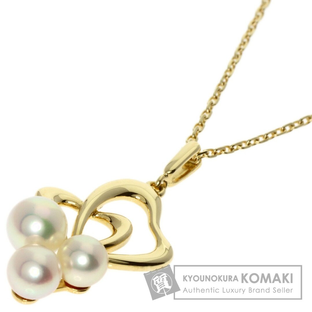 1ヶ月MIKIMOTO パール 真珠 ネックレス K14YG レディース