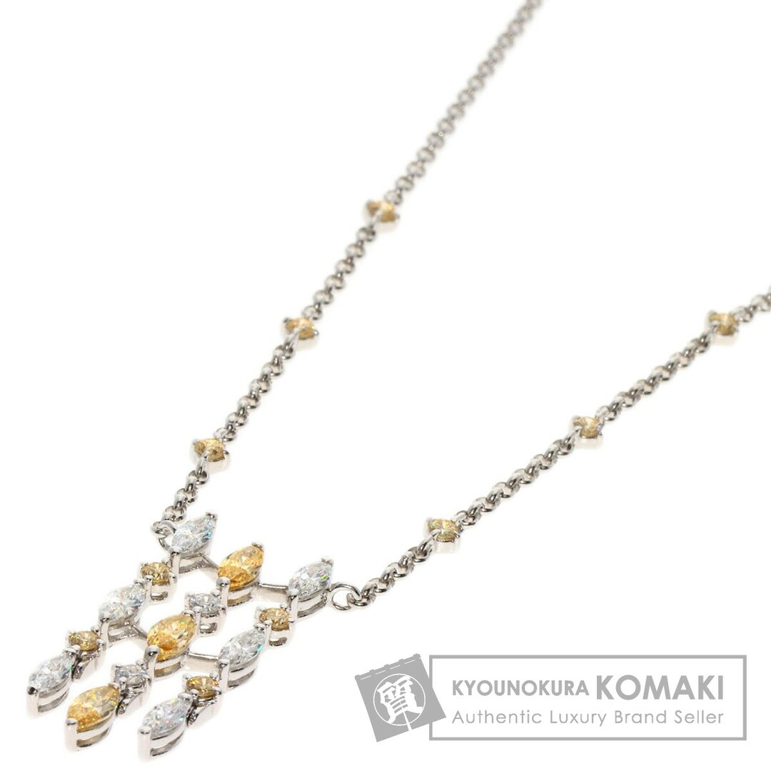 TASAKI ダイヤモンド イエローダイヤモンド ネックレス K18WG レディース