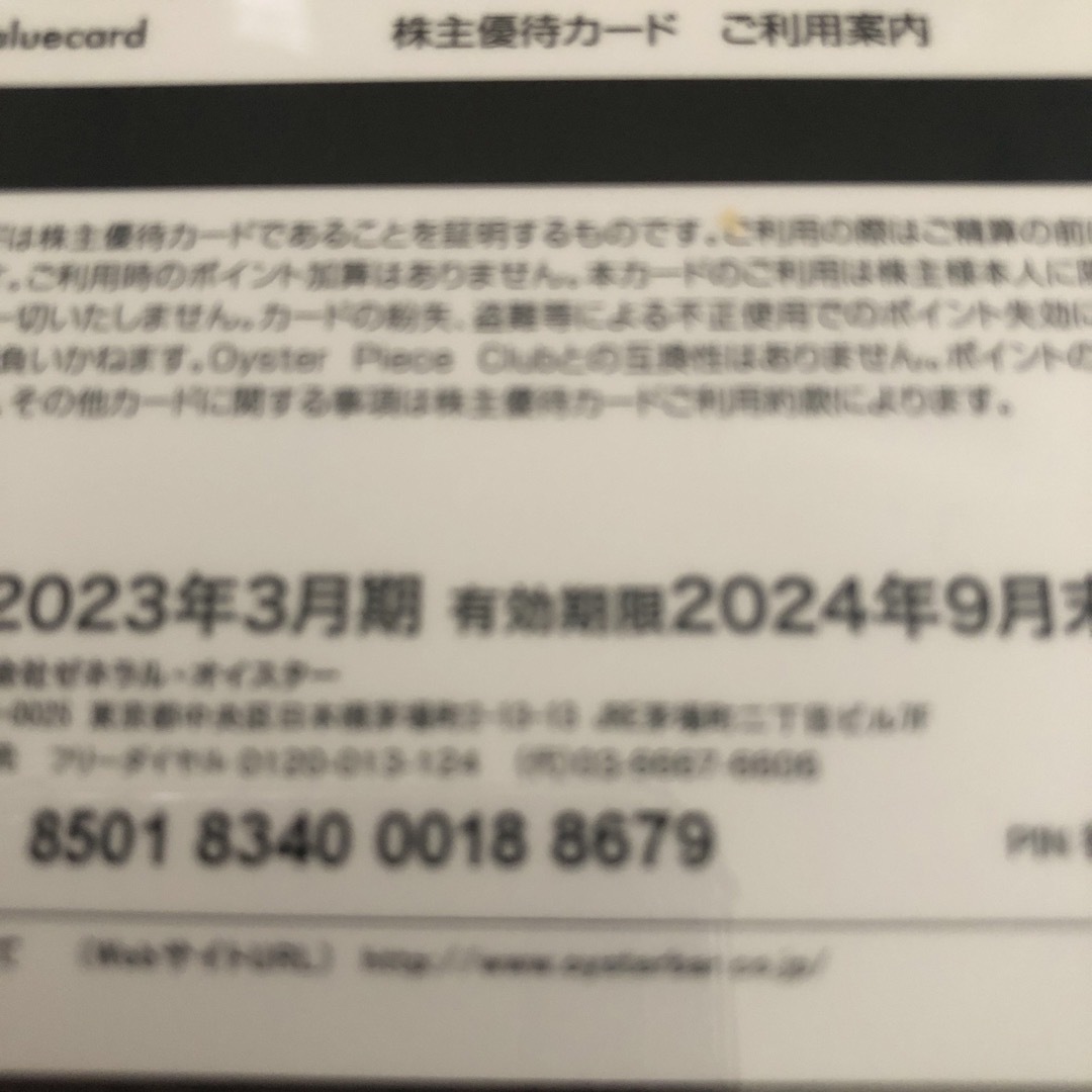 株主優待ゼネラルオイスター26000円分の通販 by ソッポ's shop｜ラクマ