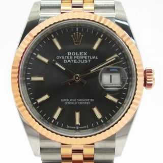 ロレックス(ROLEX)のROLEX ロレックス デイトジャスト 腕時計 126231 ランダム番 SS×PG/AT コンビ ブラック文字盤 エバーローズゴールド メンズ【中古】【送料無料】(腕時計(アナログ))