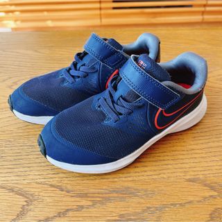 ナイキ(NIKE)のNIKE STARRUNNER 17cm ネイビー シューズ キッズ 靴(スニーカー)