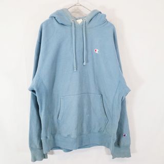 SALE/ Champion チャンピオン リバースウィーブ スウェット トレーナー フーディー 目無し 復刻 青タグ 無地 レッド (メンズ M)  N6830