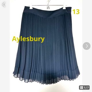 アリスバーリー(Aylesbury)の★極美品★Aylesburyアリスバーリー ネイビースカート13号(ひざ丈スカート)