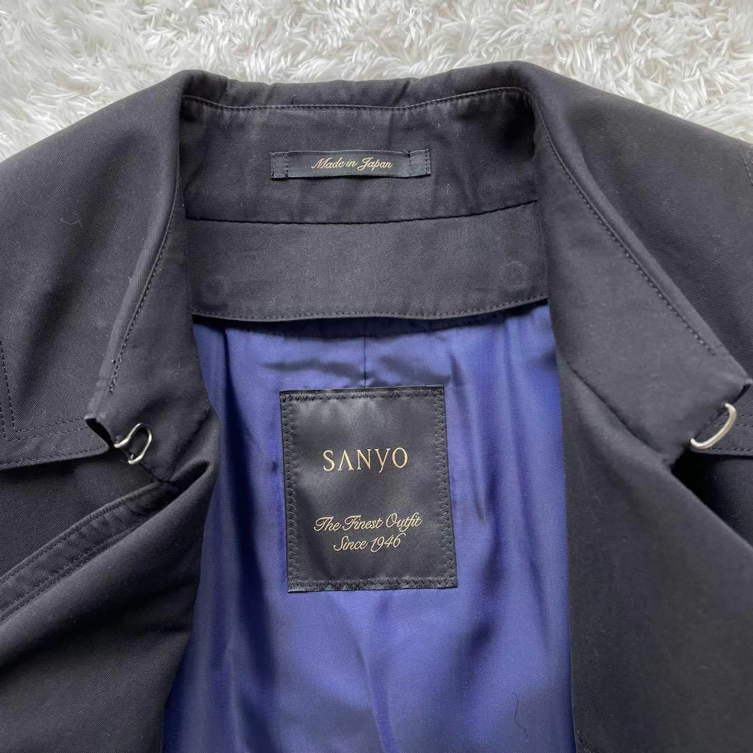 極美品✨サンヨー 100年コート トレンチ ライナー 2way 黒 紫 S-
